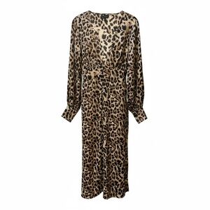 Leopard Print Long Sleeve maxi top